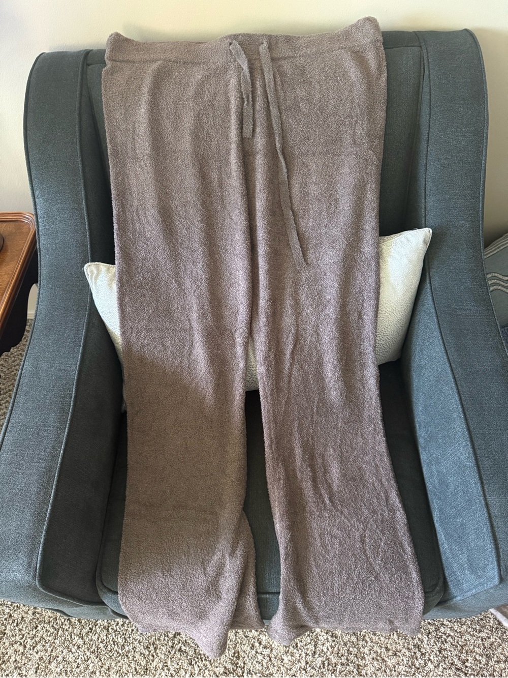 Barefoot Dreams Plush Drawstring Lounge Pants - Taupe Brown